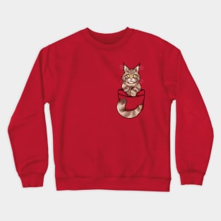 Pocket Cute Maine Coon Crewneck Sweatshirt